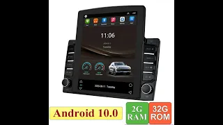 Universal 9.7" 1DIN Android 9.1 Car Stereo Radio W/GPS (8/10)