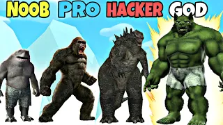 NOOB vs PRO vs HACKER vs GOD in Monster Evolution Run