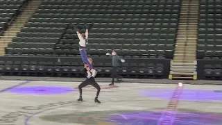 Madison Chock and Evan Bates rehearsing - U.S. Ice Dancers and Olympic medalists
