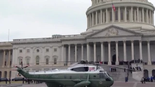 President Trump bids President Obama farewell