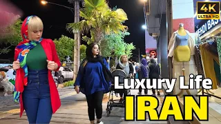 Shiraz City NightLife | Walk In Luxury neighborhood at night | IRAN 2024 ایران