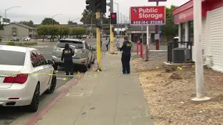 Raw Video: Scene of San Leandro Hesperian Blvd. Shooting