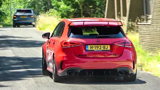 490HP DECAT Mercedes A45S AMG vs. 590HP Audi RS3 8V vs. AMG GTR PRO!