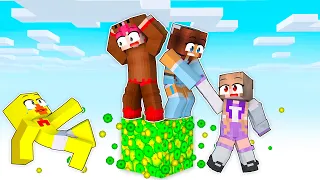 MINECRAFT PERO es 1 BLOQUE DE EXPERIENCIA!!🥵 TEAM ANORMAL MINECRAFT PERO