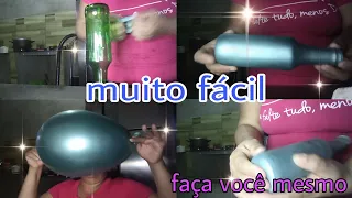 como encapar garrafa com balão número 9