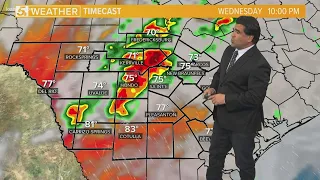 Severe storms possible across San Antonio area Tuesday and Wednesday