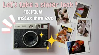 Unboxing Fujifilm Instax Mini Evo 📸🎞ll ASMR ll Film effects ll Lens effects ll Print mode option