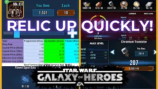 How to relic characters "quickly" in SWGOH