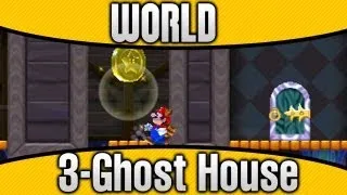 New Super Mario Bros. 2 - World 3-Ghost House 100% All Star Coins & Secret Exit