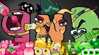 [ANIMATION] Convenience Store Food Mukbang VS Rainbow Friends & Alphabet Lore COMPLETE EDITION!