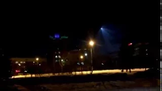Запуск космического корабля в небе над Новокузнецком.