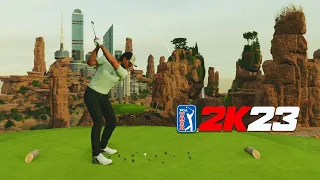 BEAUTIFUL FUTURISTIC FANTASY COURSE - Fantasy Course Of The Week #71 | PGA TOUR 2K23 Gameplay