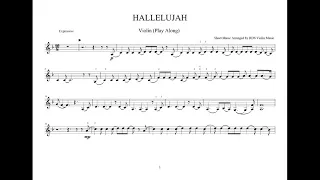 Hallelujah - Violin Sheet Music (Play Along)