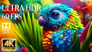 4K HDR 60fps Dolby Vision with Animal Sounds & Relaxing Music (Colorful Dynamic) #48