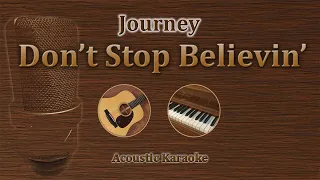 Don't Stop Believin' - Journey (Acoustic Karaoke)