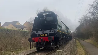 Day out with 92 Squadron (34081) at the Nene Valley Railway (BONUS STEAM CRANE FOOTAGE!) - 12/02/23