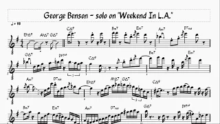 George Benson "Weekend In L.A." solo transcription