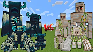 ALL WARDEN vs ALL GOLEMS🤯  - Who is strongest? #minecraft