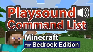 Playsound Command List - for minecraft Bedrock Edition