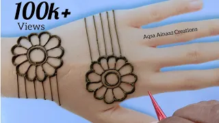 Latest Simple Mehandi Design for Hand | easy mehndi design | mehendi ke designs | mehndi trick