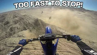 Following my Friend OFF A CLIFF! (Dirt Bike Ocotillo Wells, CA)