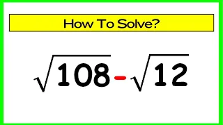 🔴Nice Square Root Algebra Math Simplification