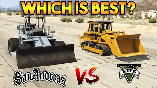 GTA 5 DOZER VS GTA SAN ANDREAS DOZER | WHICH IS BEST?