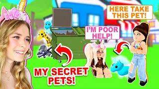 I PRETENDED To Be POOR To Get *FREE* Pets In Adopt Me! (Roblox)