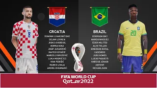 PES 2021 AMAZING  Realism Mod | Croacia vs Brasil | FIFA WORLD CUP QATAR