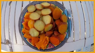 ONE MINUTE MEALS: HOKKAIDO PUMPKIN AND SWEET POTATOES