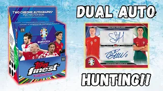 DUAL AUTO HUNTING! Topps Finest Road to Euro 2024 hobby box opening!