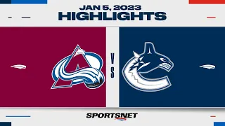 NHL Highlights | Avalanche vs. Canucks - January 5, 2023