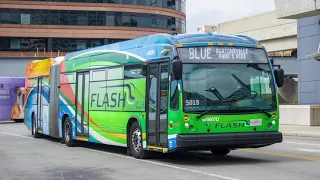 Montgomery County Ride-On FLASH Ride: 2020 Nova LFSA #46001D on the Orange Line