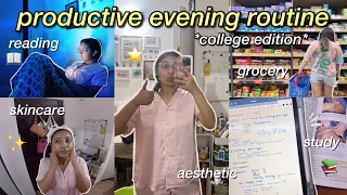 my *after-college* productive evening routine⭐️ studying, cleaning, self care & more