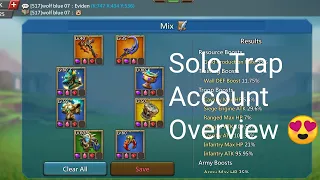 LORDS MOBILE - F2P SOLO TRAP ACCOUNT OVERVIEW || TITAN SOLO TRAP || HUAWEI APPGALLERY CASHBACK OFFER