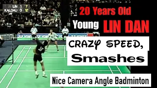 20 yrs old°LIN DAN°Powerful SMASHES, Crazy SPEED°° Lin Dan vs Niel Christian Kaldau 2003 German open