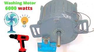 I Turn Washing Machine Motor Into 220 Volt Electric Generator