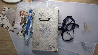 Making A Winter Junk Journal Cover With Sweet Wrappers & Lace | Junk Journal Idea | Shades of Winter