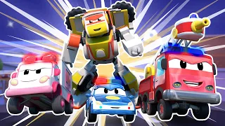 SUPER ROBOT teams up with the RESCUE SQUAD! | Robot & Firetruck Transform | RoboFuse | Transformer