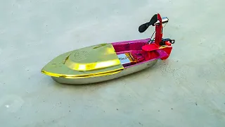 I Upgrade This Steam Boat As A RC Boat  - How To Make A Mini RC Boat