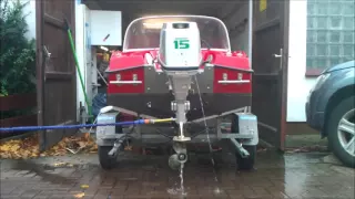 MY Seabreeze I engine test winter / Honda 15 ps first run