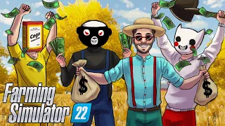 ТЕПЕРЬ НАС ЧЕТВЕРО И МЫ НАКОНЕЦ-ТО ПОЛУЧИЛИ ПЕРВУЮ ПРИБЫЛЬ! УГАР В FARMING SIMULATOR 22