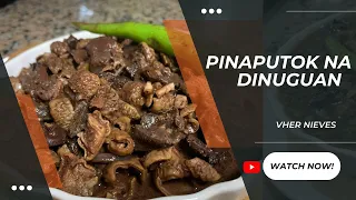 Pinaputok na dinuguan (bituka ng baboy)