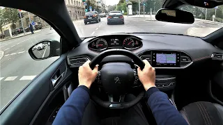 Peugeot 308 GT-Line 130HP - POV Test Drive. Peugeot GoPRO driving.