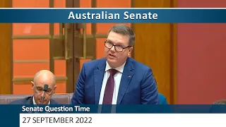 Senate Question Time - 27 September 2022
