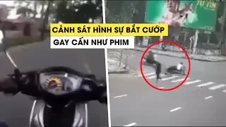 Cảnh sát hình sự TP.HCM phóng xe truy đuổi 2 tên cướp gay cấn như phim bom tấn