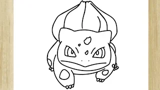 COMO DESENHAR O POKÉMON BULBASAUR FACILMENTE