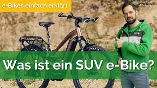 Was ist ein SUV e-Bike? | Vollgefedertes SUV e-Bike mit Ketten- oder Nabenschaltung & Riemenantrieb