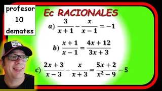 ECUACIONES RACIONALES 🔝 Ejercicos Resueltos 🔥 [ 4 ESO 1 Bachillerato ] paso a paso