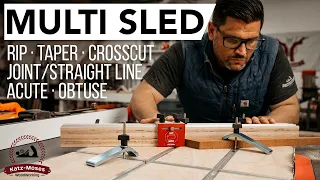 Table Saw Multi Sled - FREE PLANS - 0-180 Degrees Cuts With Repeatability and Accuracy
